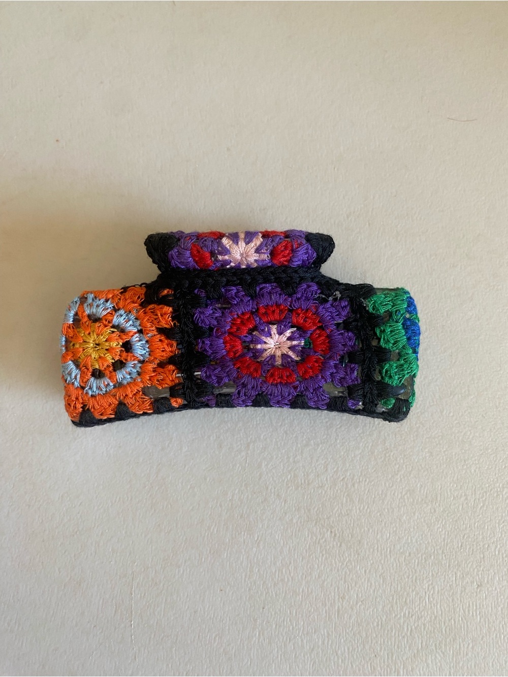 Handmade Multicolor Crochet Hair Claw Clip